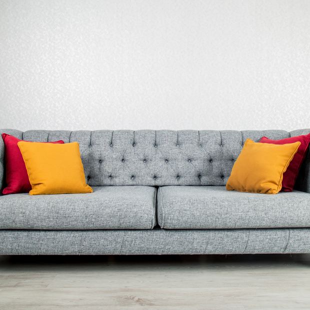 Rijin 3 seater fabric sofa with cushions